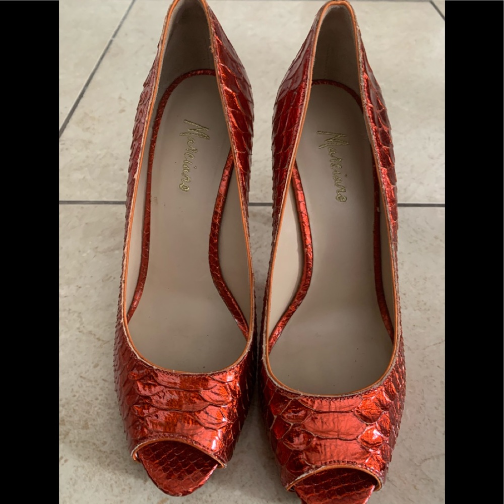 Marciano leather red high heels